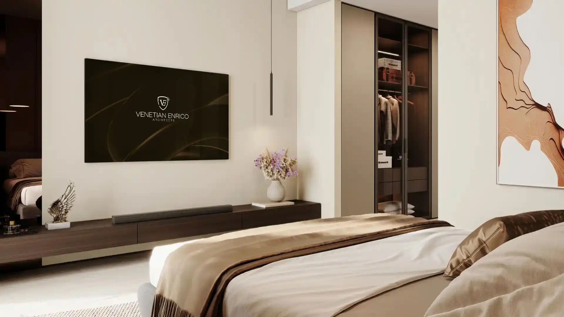 Luxury bedroom design at Bluewaters 601